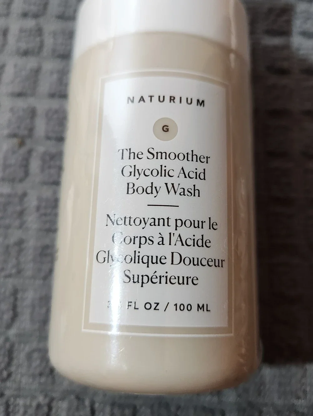 Naturium The Smoother Glycolic Acid Exfoliating Body Wash Travel Size 3.4oz